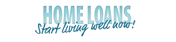 Blue "home loans" banner