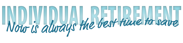 Blue "individual retirement" banner