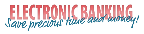 Header with red "electronic banking" banner