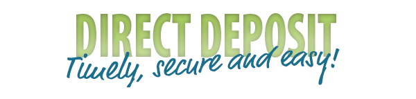 Green "direct deposit" header