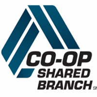 Coop Shared Branch blue triangle logo