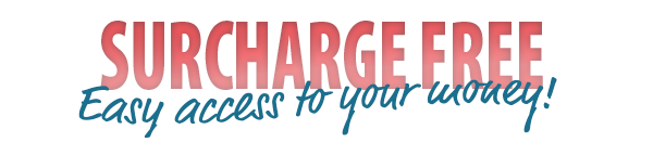 DRCU_Surcharge-Free Red "surcharge free" banner