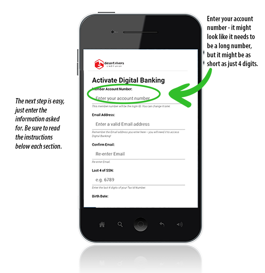 Online Banking Desert Rivers Credit Union