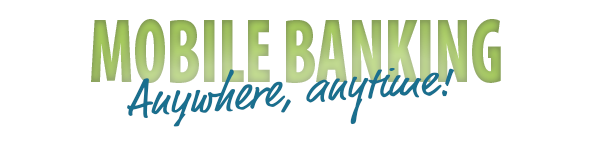 Header with green "mobile banking" banner