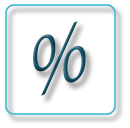 Percentage logo for interest rate page