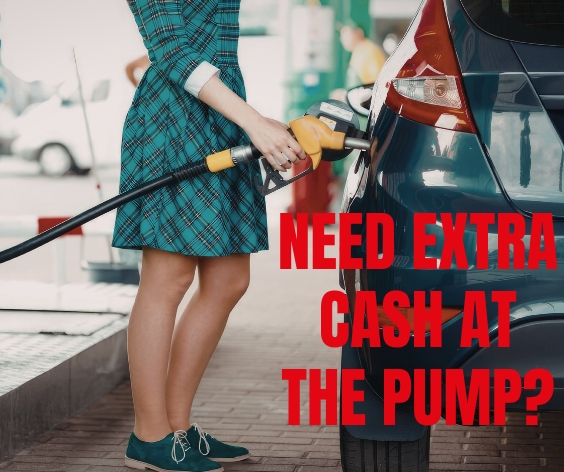 Young woman fueling her car